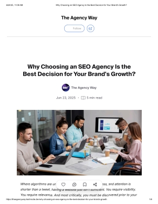why choosing an seo agency is the best decision for your brands growth