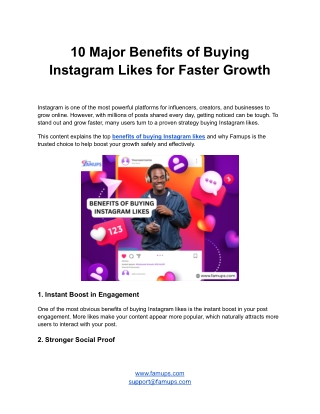 Benefits of Buying Instagram Likes