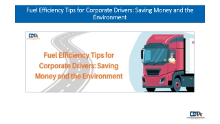 Fuel Efficiency Tips for Corporate Drivers Saving Money and the Environment