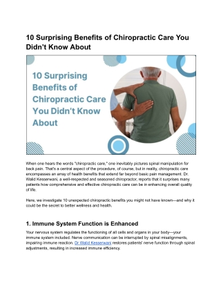 Live Younger, Sleep Better, Live Stronger with Chiropractic Care