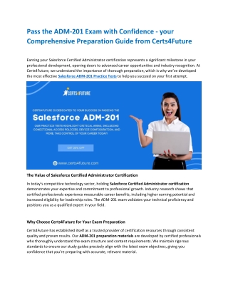 Salesforce ADM-201 Pactice Test