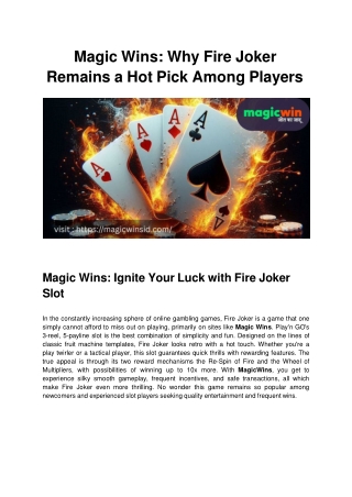 Magic Wins_ Why Fire Joker Remains a Hot Pick Among Players