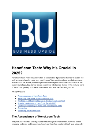 henof com tech why it s crucial in 2025