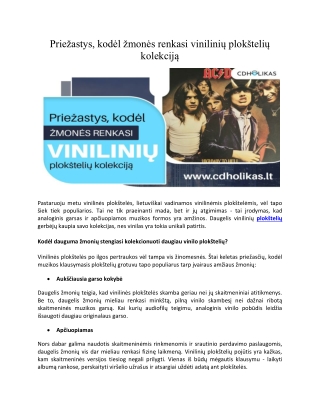 Priežastys, kodėl žmonės renkasi vinilinių plokštelių kolekciją