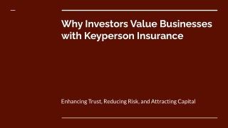 Why Investors Value Businesses with Keyperson Insurance