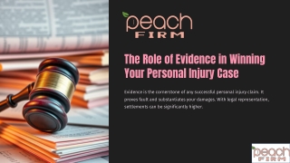 The Role of Evidence in Winning Your Personal Injury Case