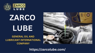 Fully Synthetic Engine Oil - Zarco Lube