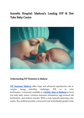 Sumathi Hospital_ Madurai’s Leading IVF & Test Tube Baby Centre