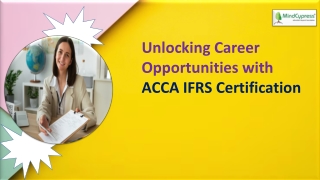 Unlocking Career Opportunities with ACCA IFRS Certification