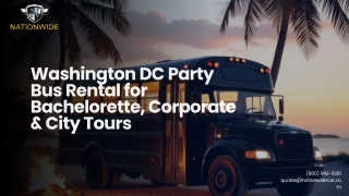 Washington DC Party Bus Rental for Bachelorette, Corporate & City Tours