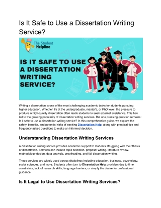 Is It Safe to Use a Dissertation Writing Service