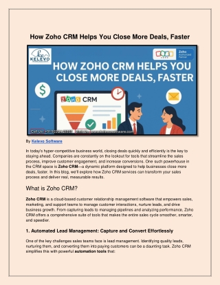 how zoho crm helps you close more deals faster