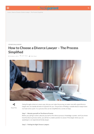 How to Choose a Divorce Lawyer – The Process Simplified