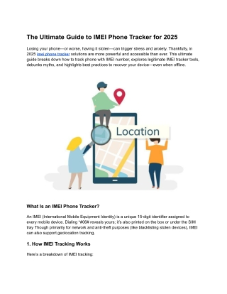 The Ultimate Guide to IMEI Phone Tracker for 2025