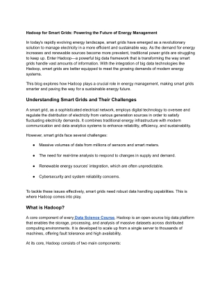 hadoop for smart grids powering the future