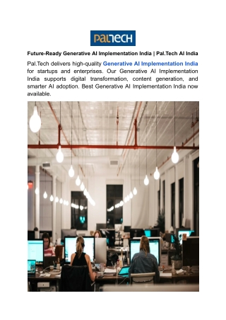 future ready generative ai implementation india