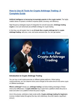 Crypto Arbitrage