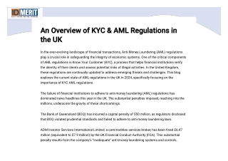 An Overview of KYC AML Regulations in the UK