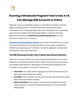 Running a Wholesale Program_ Here's How A VA Can Manage B2B Accounts & Orders