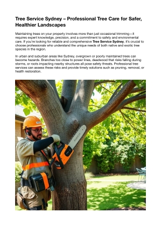 Tree Service Sydney