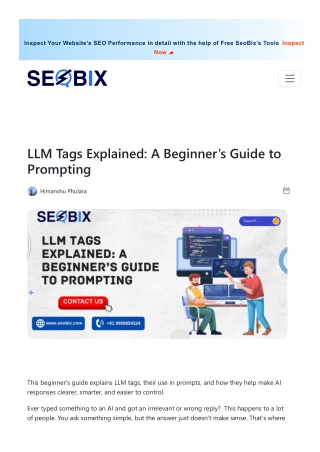 LLM Tags Made Simple: A Beginner’s Guide to Effective Prompting