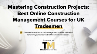 Mastering Construction Projects Best Online Construction Management Courses for UK Tradesmen