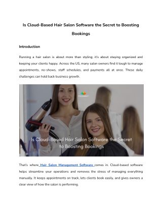 Is Cloud-Based Hair Salon Software the Secret to Boosting Bookings