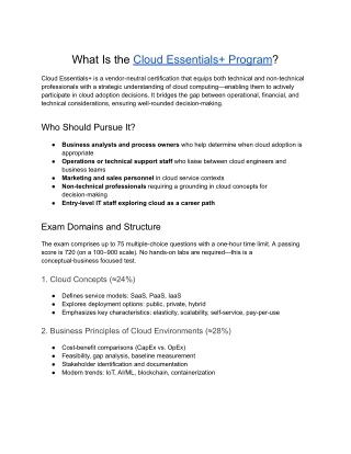 CompTIA Cloud Essentials
