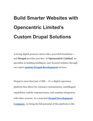 build smarter websites with
