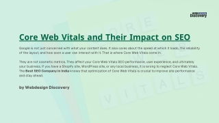 Core Web Vitals and Their Impact on SEO