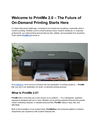 welcome to printme 2 0 the future of on demand
