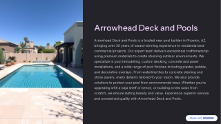 arrowhead deck and pools