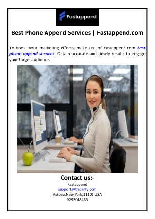 Best Phone Append Services | Fastappend.com