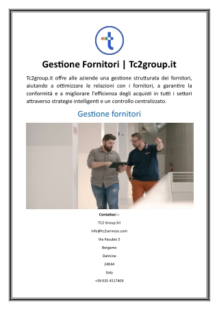 gestione fornitori tc2group it
