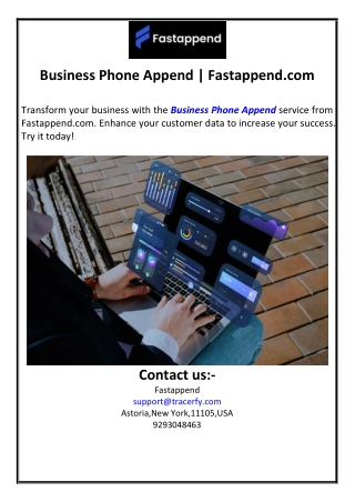 Business Phone Append | Fastappend.com