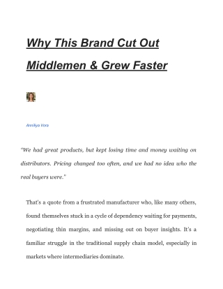 Why This Brand Cut Out Middlemen & Grew Faster