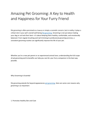 mobile pet grooming