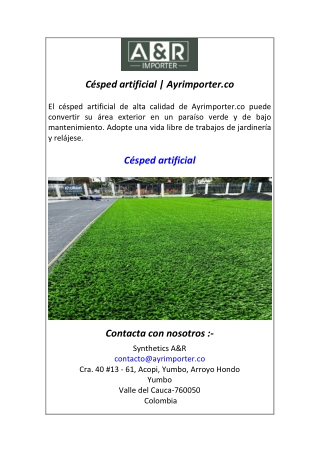 Césped artificial  Ayrimporter.co