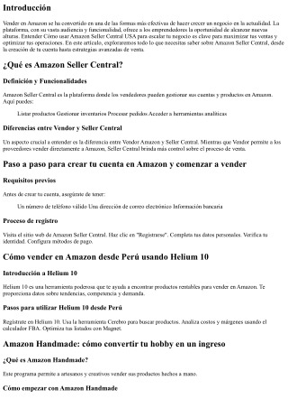 Cómo usar Amazon Seller Central USA para escalar tu negocio al siguiente nivel