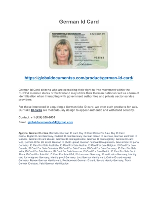 German Id Card PDF