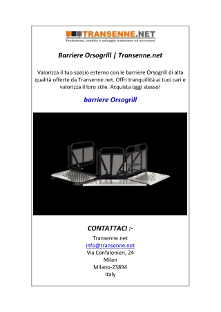 Barriere Orsogrill  Transenne.net