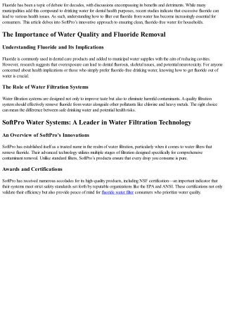 fluoride has been a topic of debate for decades