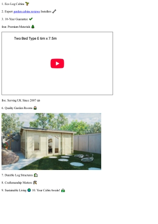 1 eco log cabins