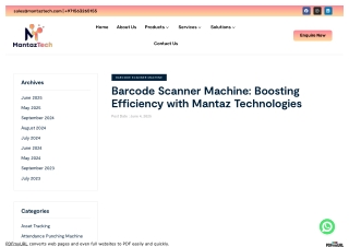 Barcode Scanner Machine: Boosting Efficiency with Mantaz Technologies