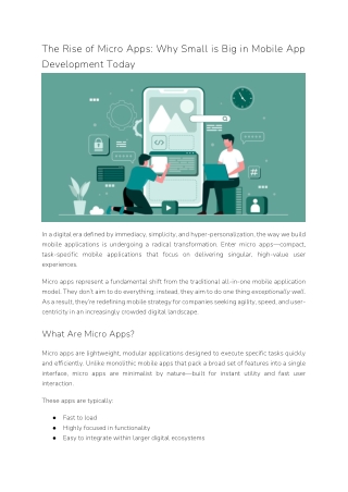 The Rise of Micro Apps_ Why Small is Big in Mobile App Development Today