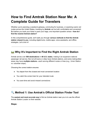 how to find amtrak station near me a complete