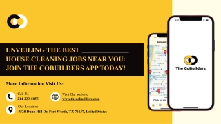 Discover Top Cleaning Gigs with the CoBuilders House Cleaning Jobs App