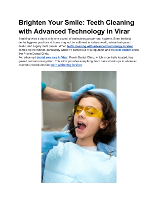 Brighten Your Smile_ Teeth Cleaning with Advanced Technology in Virar