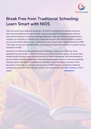 break free from traditional schooling learn smart