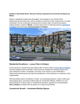 Zirakpur's Real Estate Boom_ Discover Premium Apartments and Commercial Spaces by Motiaz